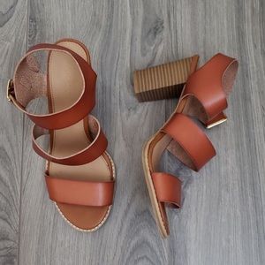Old Navy Leather Strap On Heels